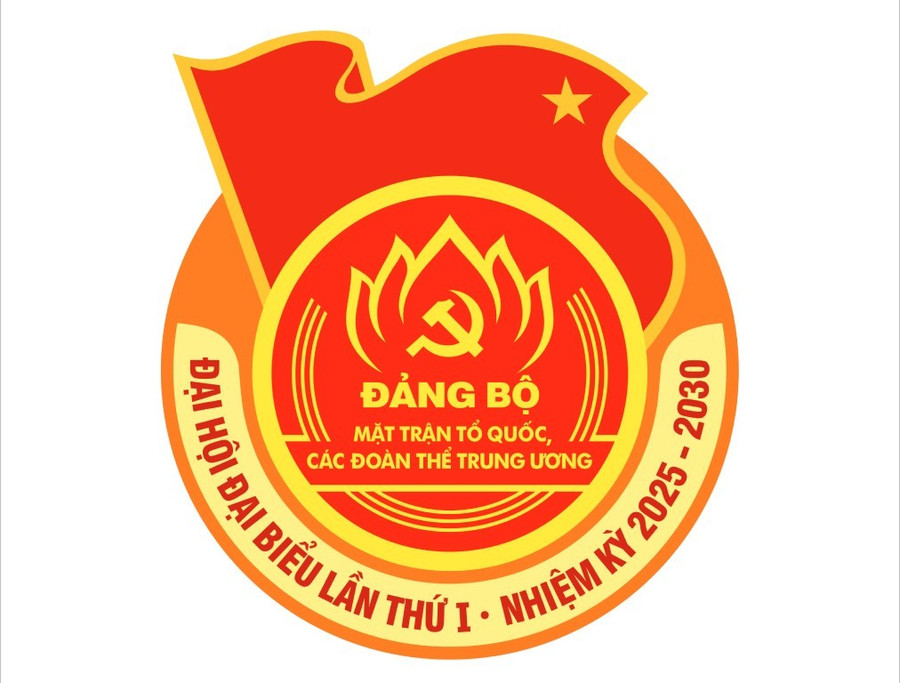 Logo Đại hội đại biểu Đảng bộ Mặt trận Tổ quốc, các đoàn thể Trung ương lần thứ I, nhiệm kỳ 2025 - 2030.