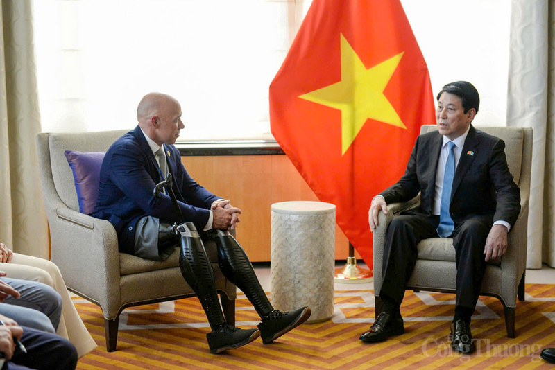 Chủ tịch nước Lương Cường tiếp Hạ Nghị sỹ Brian Mast, Chủ tịch Uỷ ban Đối ngoại Hạ viện Hoa Kỳ.