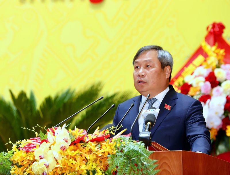 Ông Vũ Đại Thắng, Bí thư tỉnh ủy Quảng Ninh phát biểu tại Đại hội. Ảnh: tỉnh Quảng Ninh