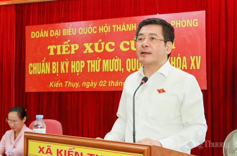 Bộ trưởng Bộ Công Thương ghi nhận những kết quả nổi bật của TP. Hải Phòng, đặc biệt là việc duy trì tốc độ tăng trưởng kinh tế trung bình 11,39%/năm.