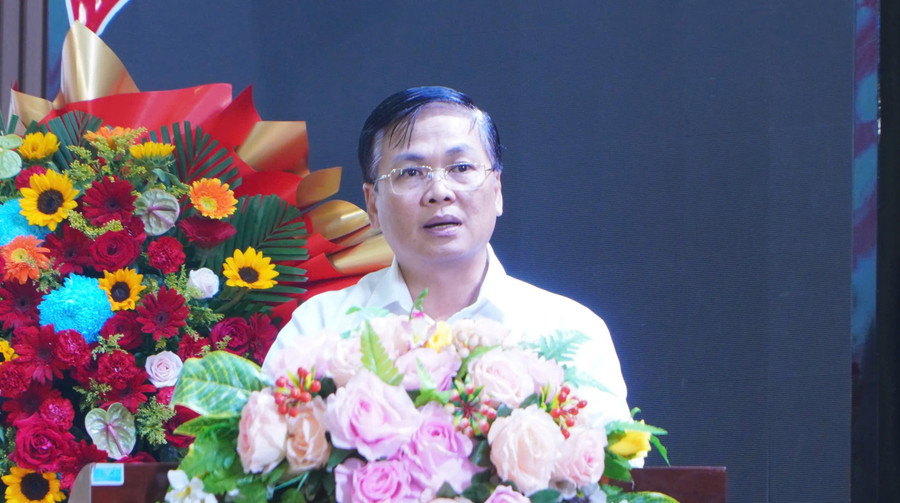 Ông Danh Hoàng Nguyên phát biểu tại Hội nghị. hoi-nghi-gddt2025-1.jpg