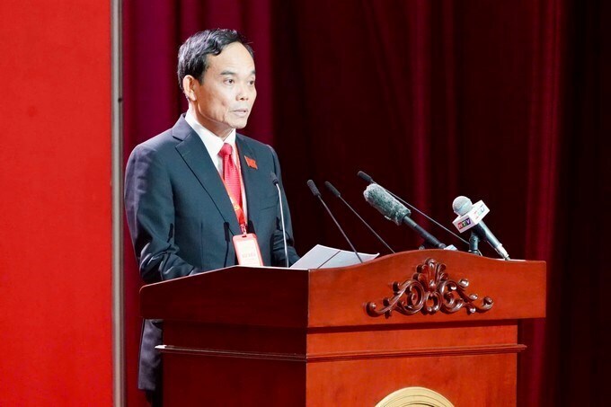 Bí thư Thành ủy TP. Hồ Chí Minh Trần Lưu Quang phát biểu tại đại hội.