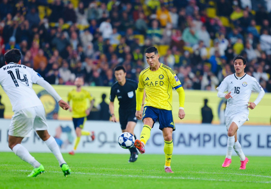 Ronaldo trong trận Al Nassr thắng Al Zawraa 5-1 ở lượt cuối bảng D AFC Champions League Two 2025. ronaldo.jpg