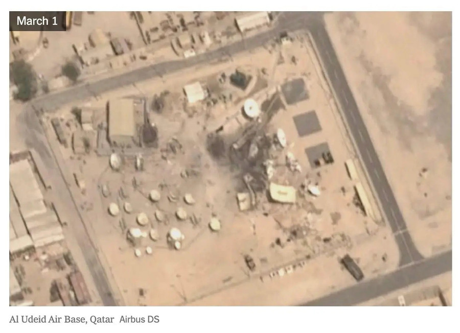 Thiệt hại của ăng-ten vệ tinh ở Căn cứ Không quân Al Udeid. 2-iran-danh-7-can-cu-lien-lac-ve-tinh-my.jpg