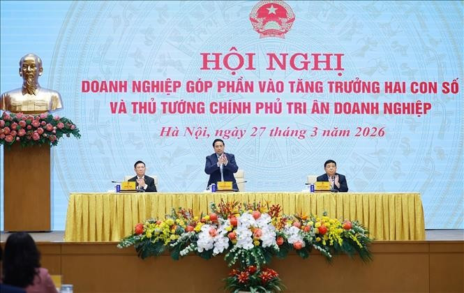 Thủ tướng Phạm Minh Chính chủ trì Hội nghị Doanh nghiệp góp phần vào tăng trưởng hai con số và Thủ tướng Chính phủ tri ân doanh nghiệp. Ảnh: Dương Giang/TTXVN Thủ tướng Phạm Minh Chính chủ trì Hội nghị Doanh nghiệp góp phần vào tăng trưởng hai con số và Thủ tướng Chính phủ tri ân doanh nghiệp. Ảnh: Dương Giang/TTXVN