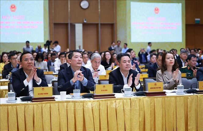 Các đại biểu dự Hội nghị Doanh nghiệp góp phần vào tăng trưởng hai con số. Ảnh: Dương Giang/TTXVN Các đại biểu dự Hội nghị Doanh nghiệp góp phần vào tăng trưởng hai con số. Ảnh: Dương Giang/TTXVN