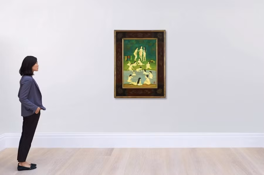 Tác phẩm 'Tắm suối' đạt 5,76 triệu HKD. Ảnh: Sotheby’s.