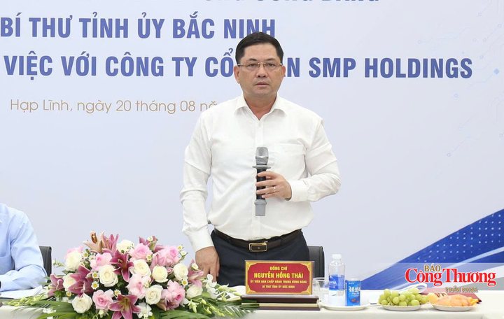 Ủy viên Trung ương Đảng, Bí thư Tỉnh ủy Bắc Ninh Nguyễn Hồng Thái đề nghị mở rộng sự tham gia của doanh nghiệp Việt Nam vào chuỗi cung ứng.