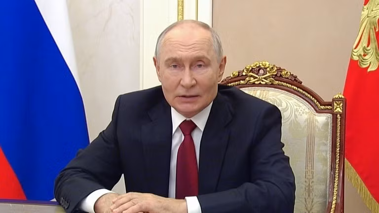Tổng thống Nga Vladimir Putin phát biểu trước toàn quốc, trước thềm cuộc bầu cử Quốc hội tại Moscow, ngày 16/9/2026.