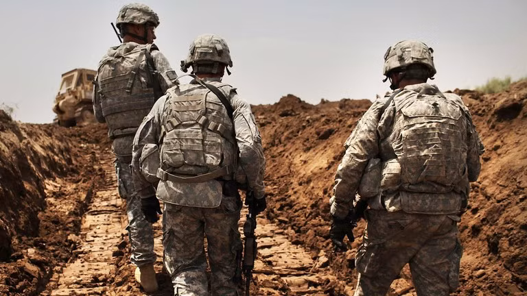 Các binh sĩ Mỹ tại tỉnh Babil, Iraq.
