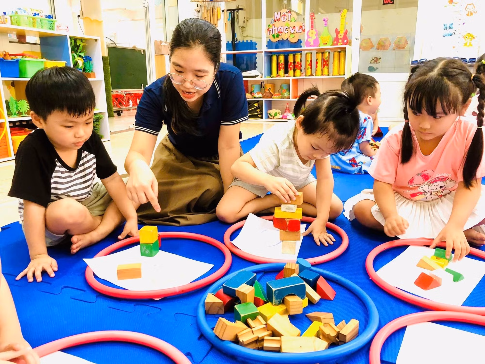 Một tiết học của Trường Mầm non Ngọc Lan (phường Hải Châu, TP Đà Nẵng).