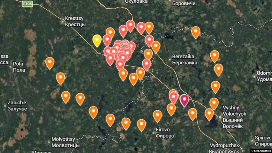 Bản đồ phòng không xung quanh dinh thự của Tổng thống Putin. mapa-ppo-navkolo-rezydentsiyi-putina.jpg